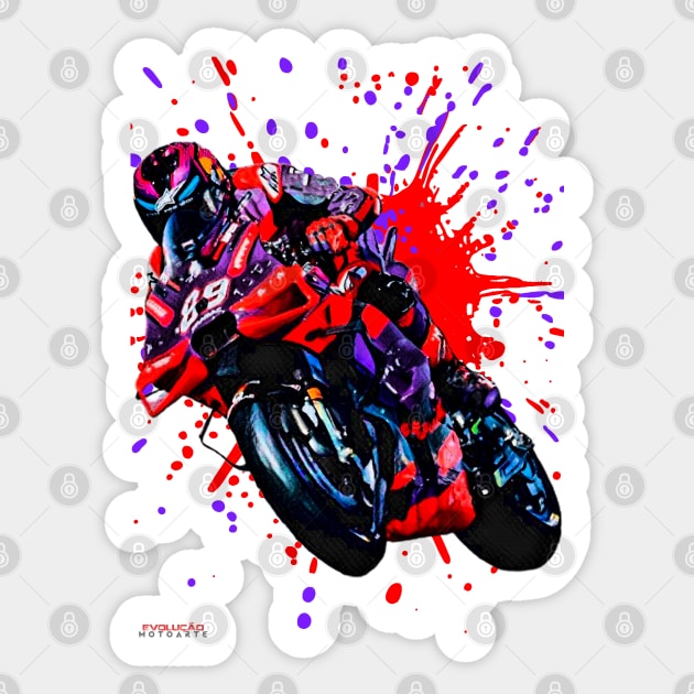 Racing 89 Supersport motogp Jorge Sticker by EvolutionMotoarte